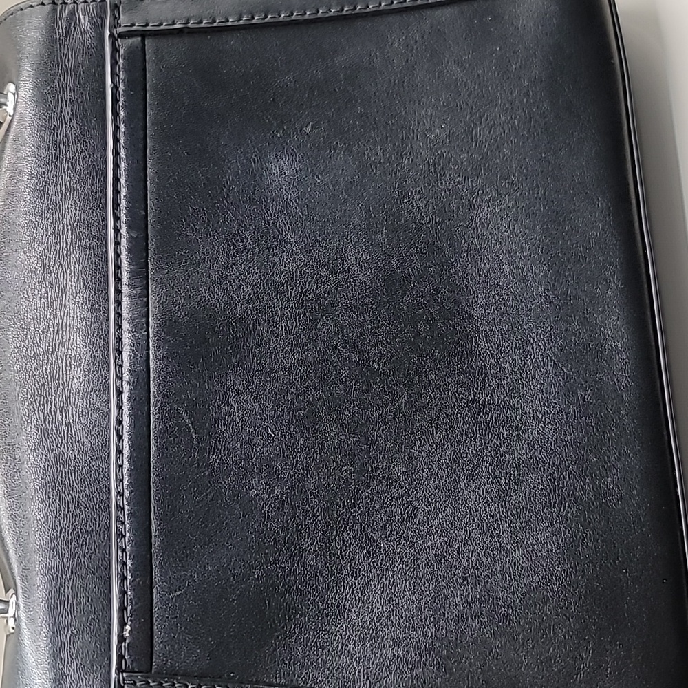 Michael Kors MK Whitney Leather Small Satchel Handbag Black Crossbody Neutral - Picture 10 of 12